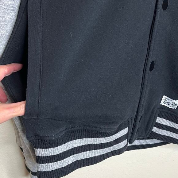 Superdry Vintage Letterman Bomber Jacket 2XL Mens Collegiate Varsity Sporty Snap - Picture 9 of 10